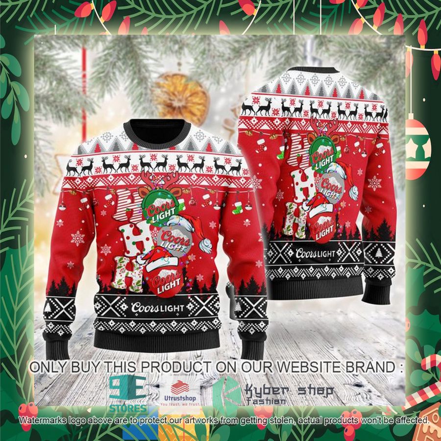 coors light ho ho ho ugly christmas sweater 2 65949