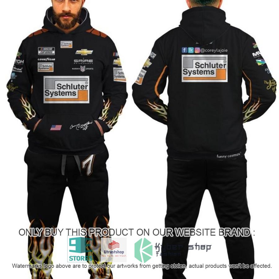 NEW Corey LaJoie Nascar 2022 black Sweatpants, Hoodie 6 corey lajoie nascar 2022 black hoodie pants 1 49244