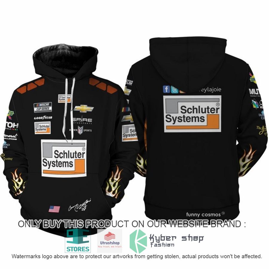 NEW Corey LaJoie Nascar 2022 black Sweatpants, Hoodie 2 corey lajoie nascar 2022 black hoodie pants 2 27563