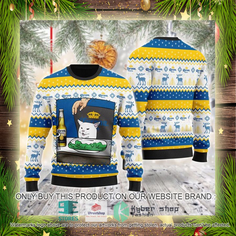 NEW Corona Extra Cat Meme Christmas Ugly Sweater 4 corona extra cat meme ugly christmas sweater 4 35862