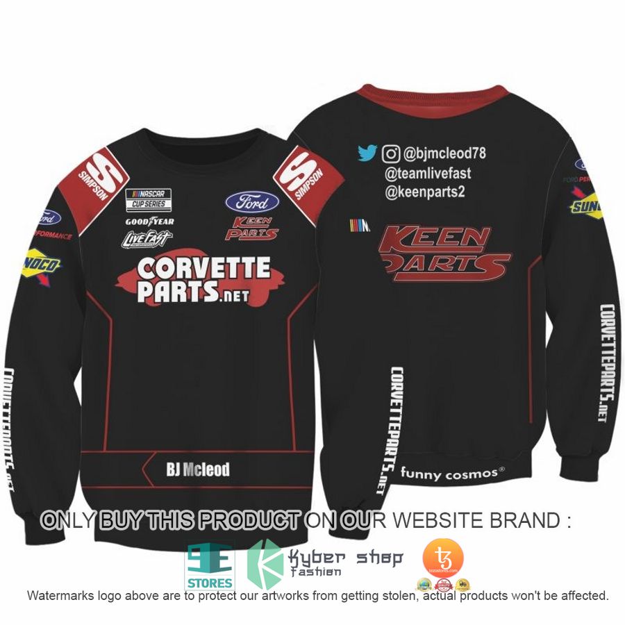 HOT Corvete Parts BJ McLeod Nascar 2022 Racing 3D Full printed Shirt, Hoodie 4 corvete parts bj mcleod nascar 2022 racing 3d shirt hoodie 4 11722