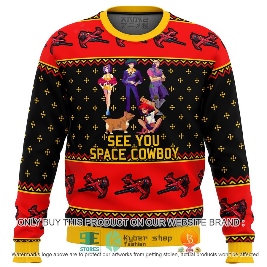 cowboy bebop see you space cowboy knitted wool sweater 1 96433