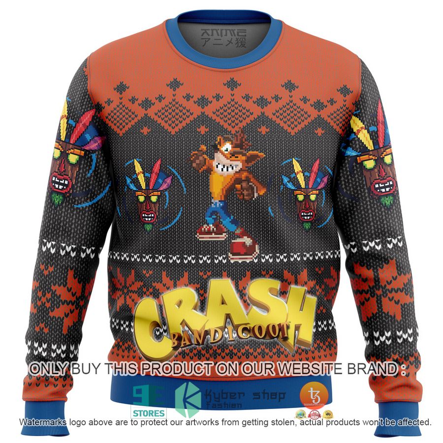 crash bandicoot alt knitted wool sweater 1 65343