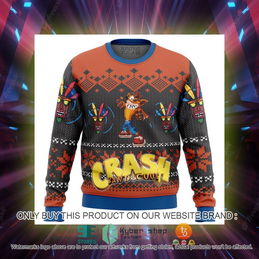 crash bandicoot alt knitted wool sweater 2 88083