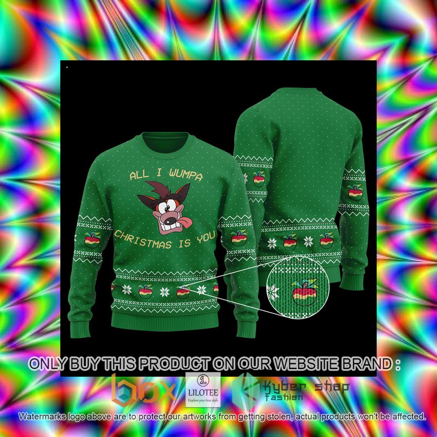 Crash Bandicoot Christmas Wool Sweater 3 crash bandicoot christmas wool sweater 3 44705