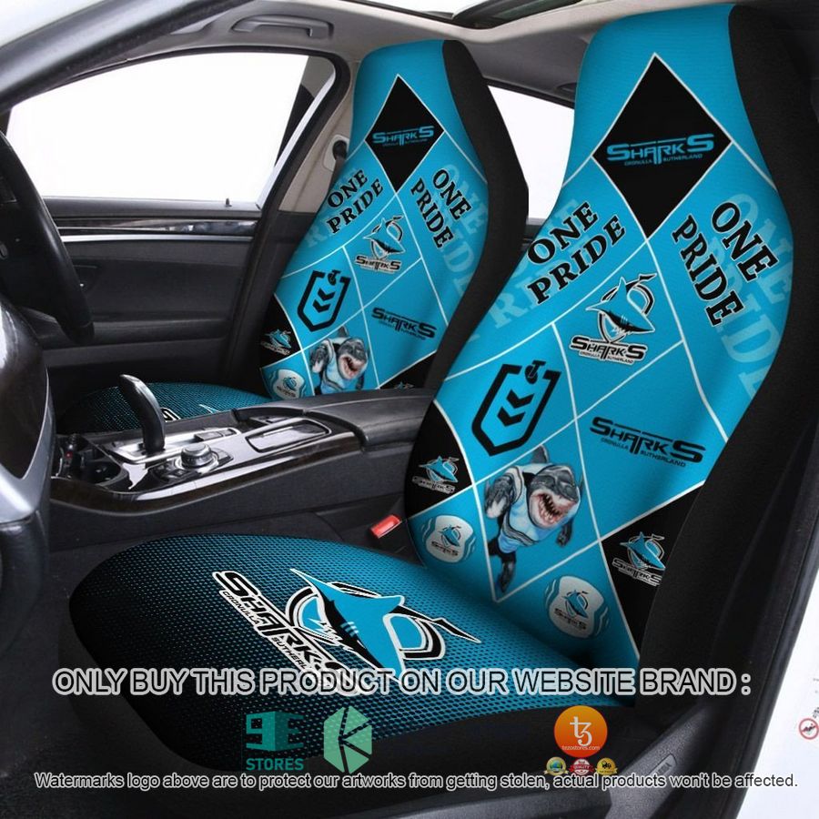 cronulla sutherland sharks one pride car seat covers 1 97696