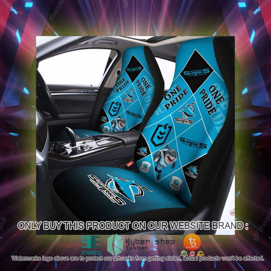cronulla sutherland sharks one pride car seat covers 2 23987