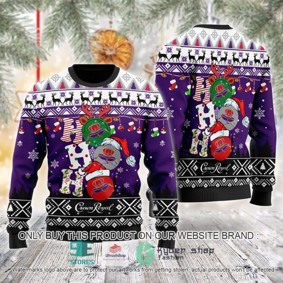 crown royal ho ho ho ugly christmas sweater 1 96353