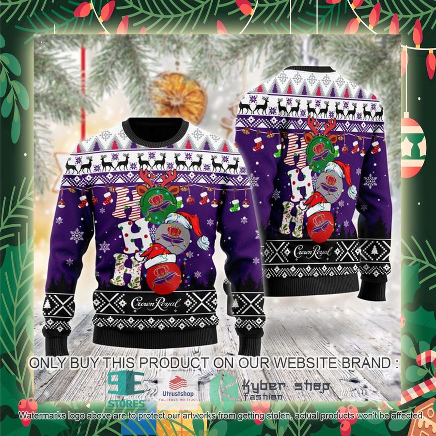 crown royal ho ho ho ugly christmas sweater 2 45380