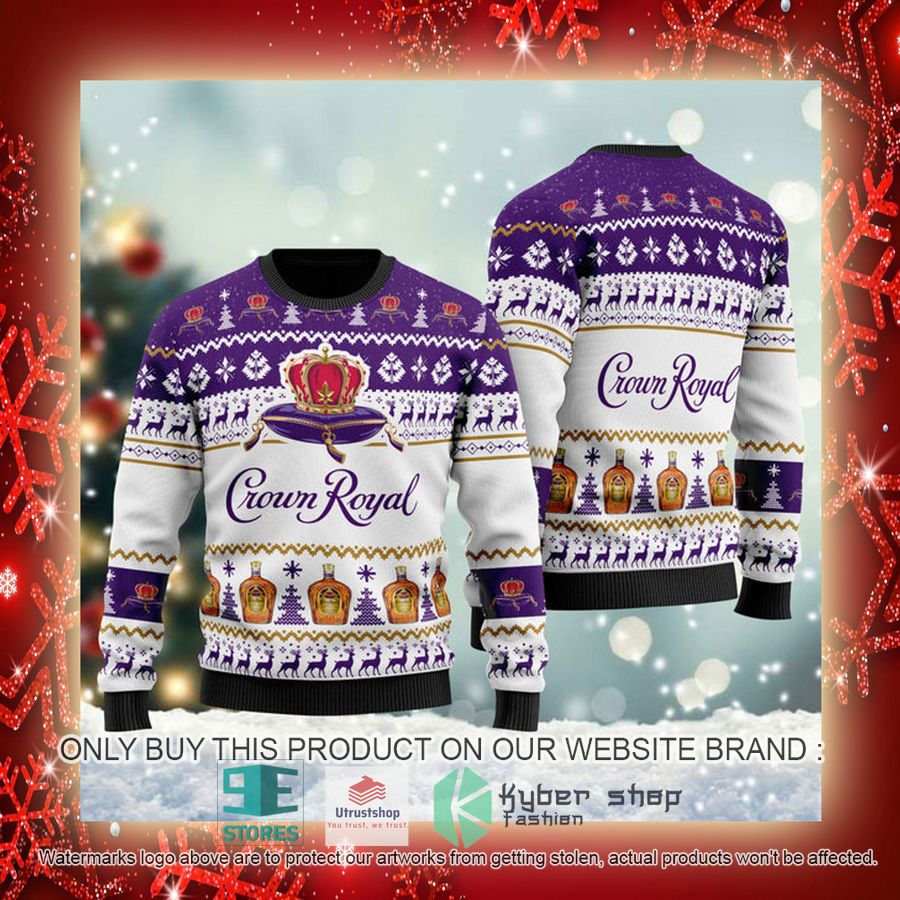 NEW Crown Royal Spirit Christmas Ugly Sweater 3 crown royal spirit ugly christmas sweater 3 33431