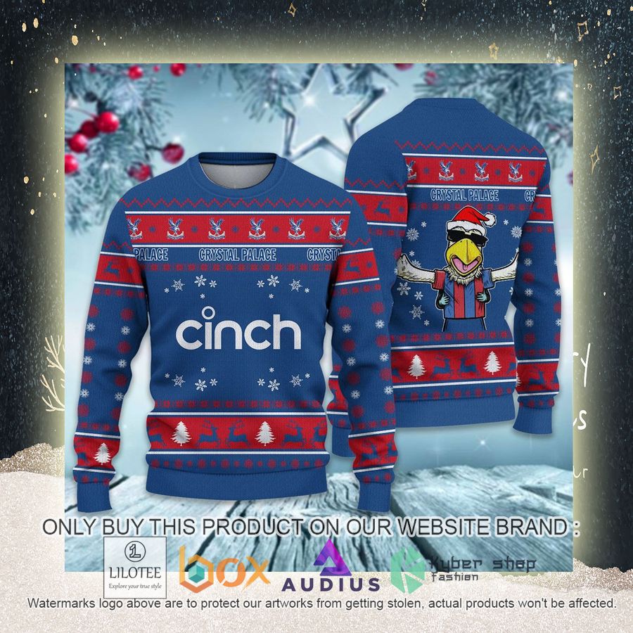 Crystal Palace F.C Ugly Christmas Sweater 11 crystal palace f c ugly christmas sweater 11 51427