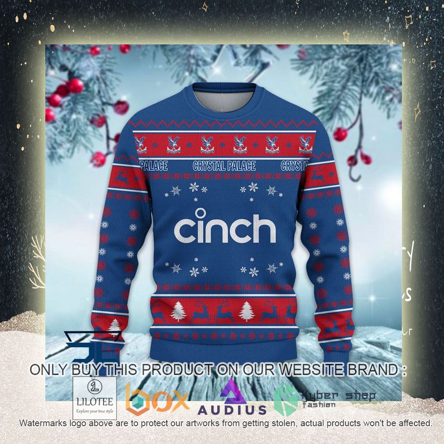 Crystal Palace F.C Ugly Christmas Sweater 12 crystal palace f c ugly christmas sweater 12 99023