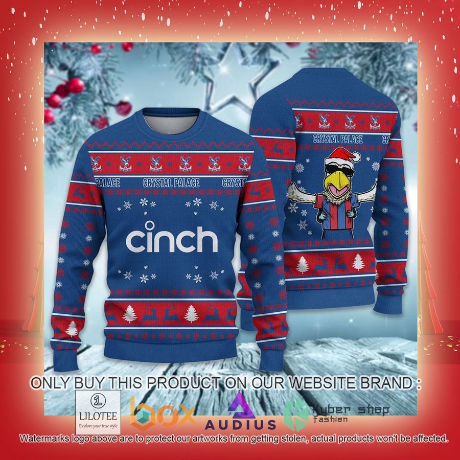 Crystal Palace F.C Ugly Christmas Sweater 13 crystal palace f c ugly christmas sweater 13 5600