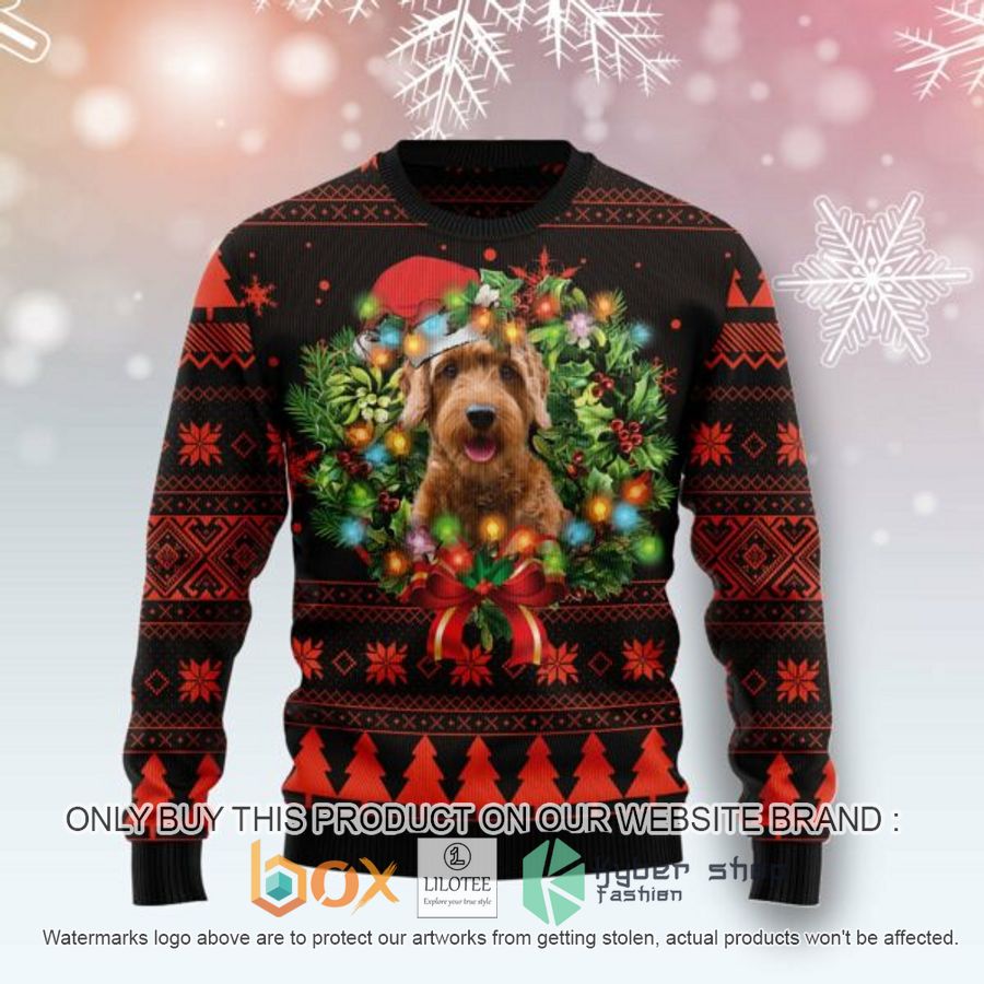 cute goldendoodle ugly christmas sweatshirt 1 12353