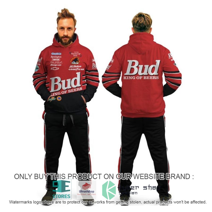 dale earnhardt jr red black hoodie pants 1 26545