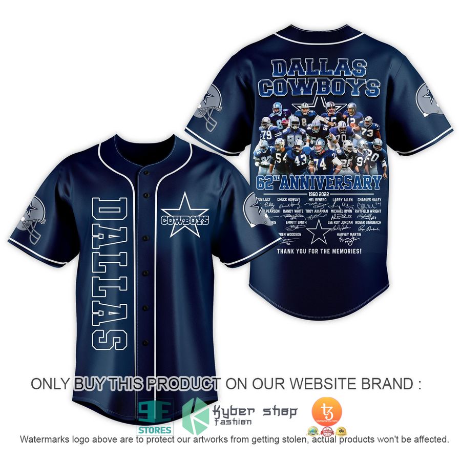 dallas cowboys 62nd anniversary baseball jersey 1 29661