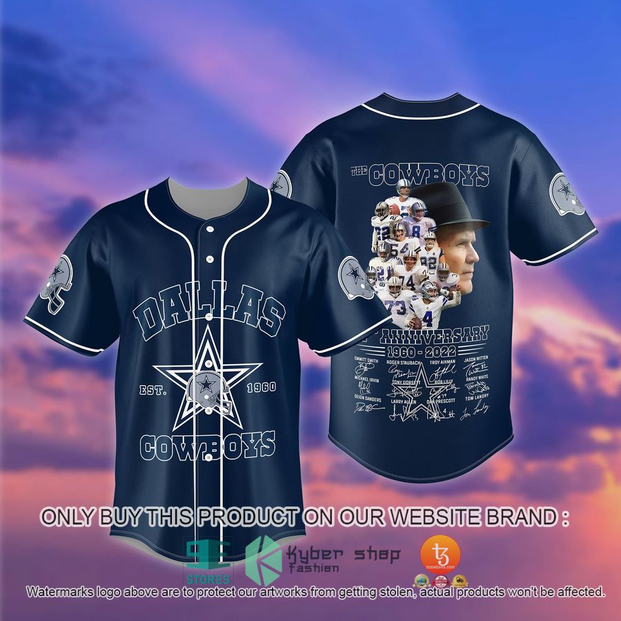 HOT Dallas Cowboys Est 1960 Signature Players Baseball Jersey 3 dallas cowboys est 1960 signature players baseball jersey 1 21882