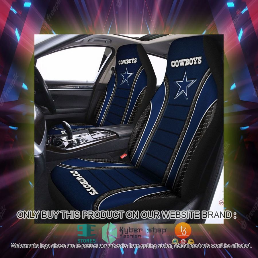 dallas cowboys navy blue black car seat covers 2 98317