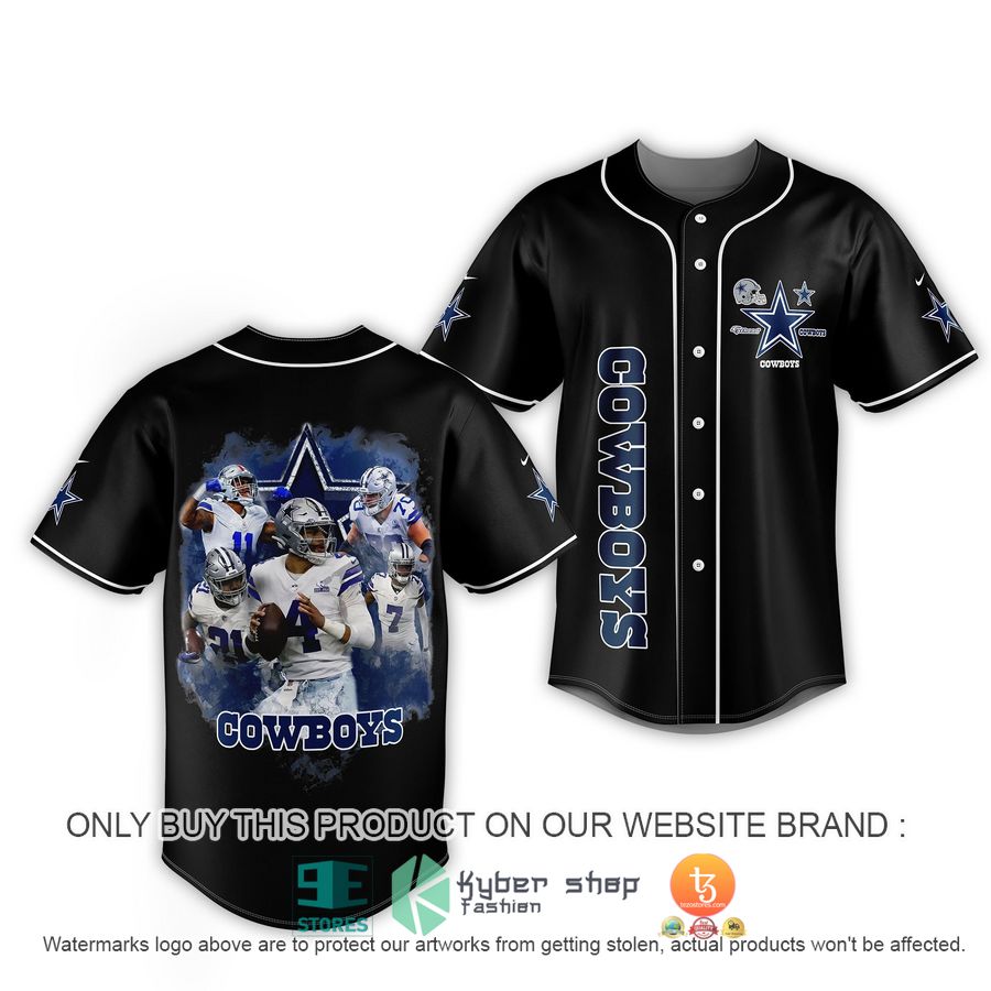 dallas cowboys players black baseball jersey 1 52612