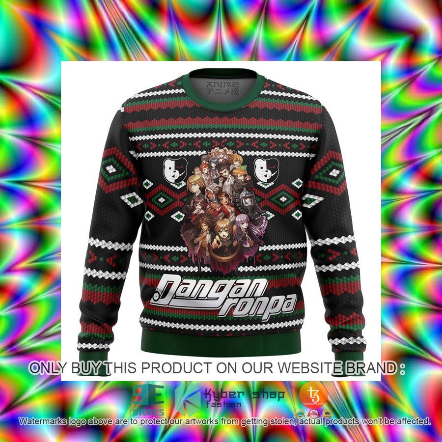 HOT Danganronpa Alt Ugly Christmas Sweater 3 danganronpa alt knitted wool sweater 3 86519