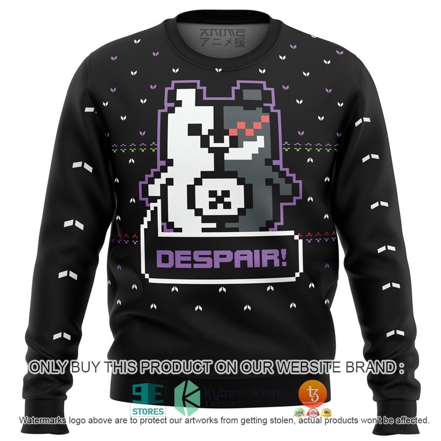 HOT Danganronpa Monokuma Despair Ugly Christmas Sweater 9 danganronpa monokuma despair knitted wool sweater 1 57768