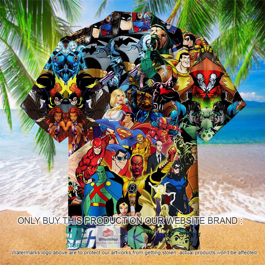 NEW DC Comics Character Collage Art Hawaii Shirt 1 dc comics character collage art hawaiian shirt 1 60017