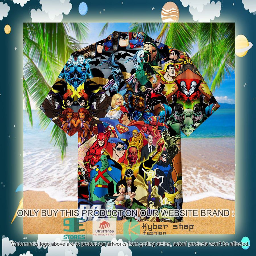NEW DC Comics Character Collage Art Hawaii Shirt 2 dc comics character collage art hawaiian shirt 2 12127