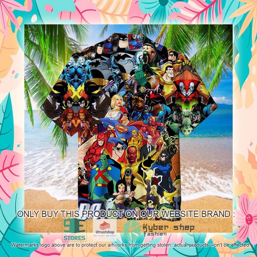 NEW DC Comics Character Collage Art Hawaii Shirt 4 dc comics character collage art hawaiian shirt 4 28019