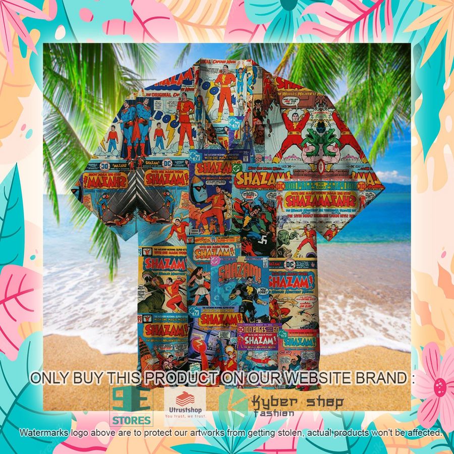 NEW DC Comics Shazam Covers Hawaii Shirt 4 dc comics shazam covers hawaiian shirt 4 73002