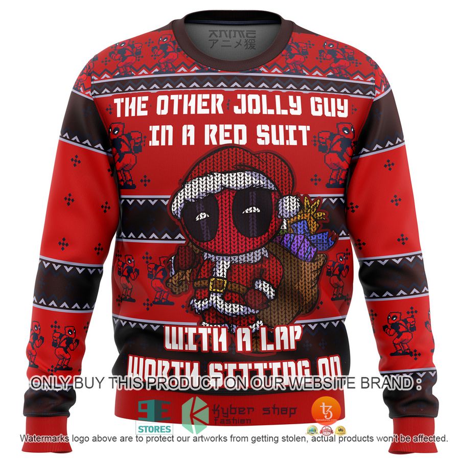 deadpool jolly red guy knitted wool sweater 1 20417