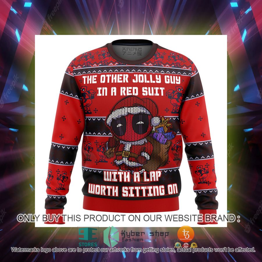 HOT Deadpool Jolly Red Guy Ugly Christmas Sweater 2 deadpool jolly red guy knitted wool sweater 2 707