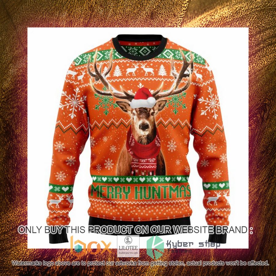 Deer Merry Huntmas Ugly Christmas Sweatshirt 4 deer merry huntmas ugly christmas sweatshirt 4 4786