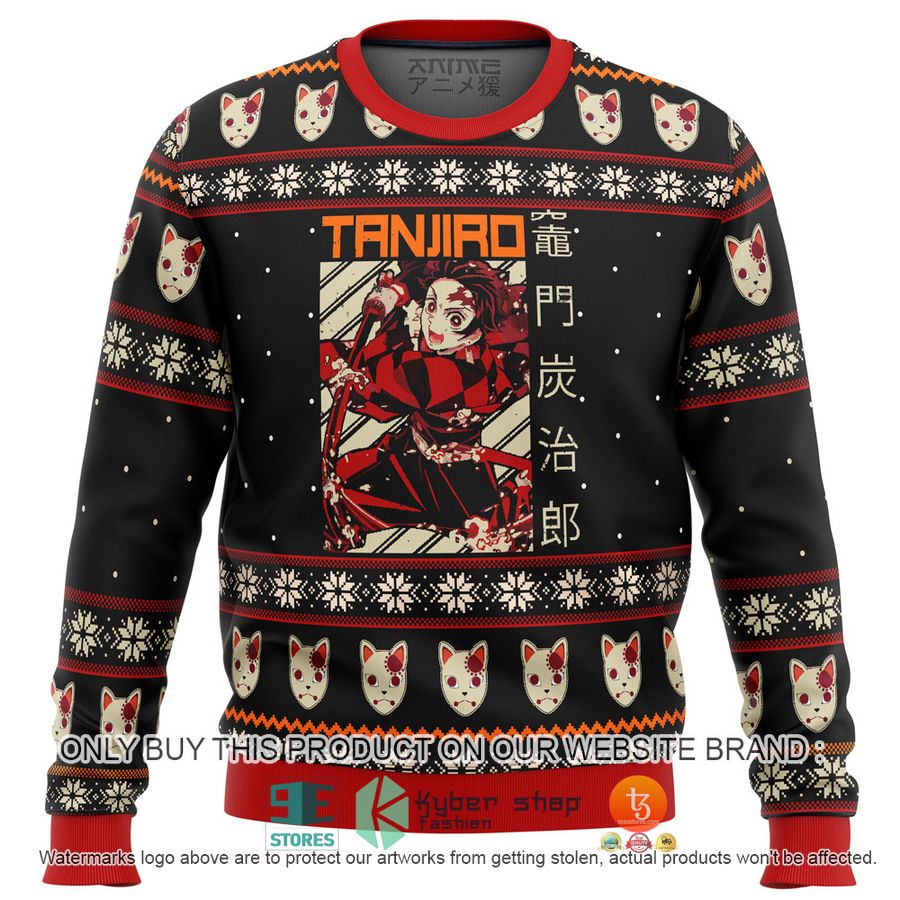 demon slayer tanjiro knitted wool sweater 1 91252