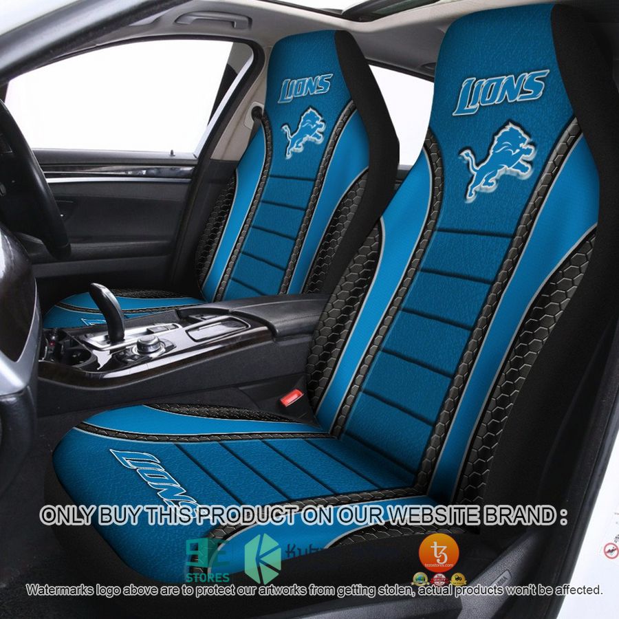 detroit lions blue car seat covers 1 42279