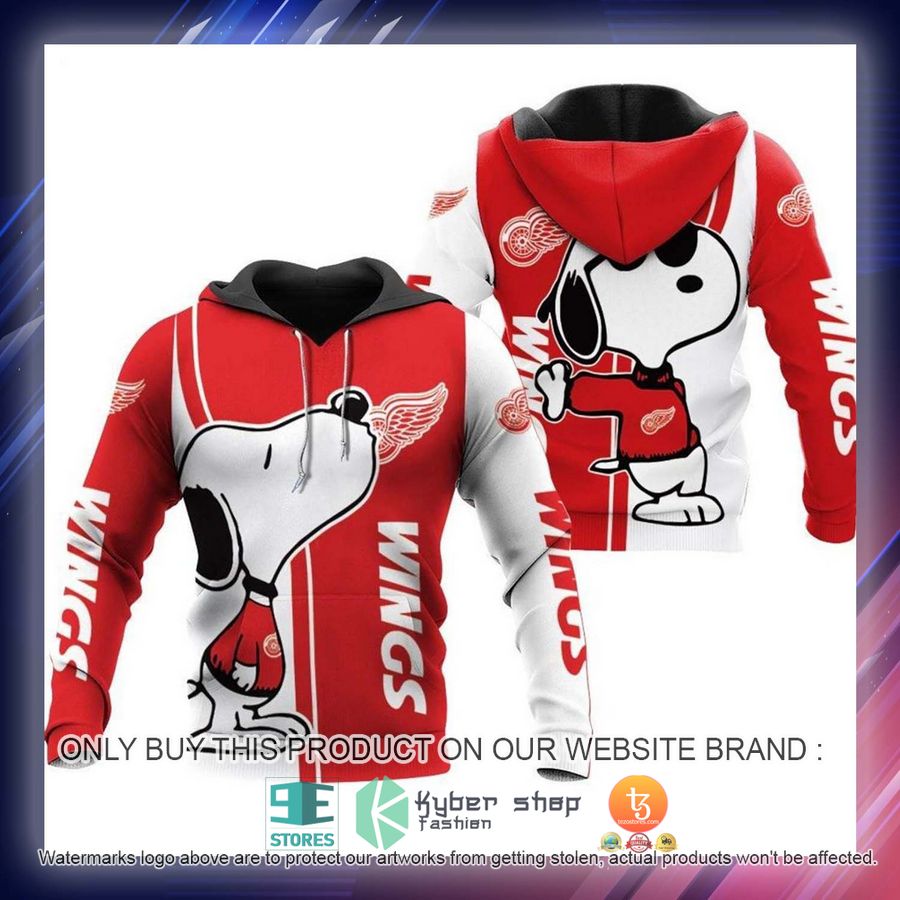 detroit red wings snoopy hoodie 2 41778