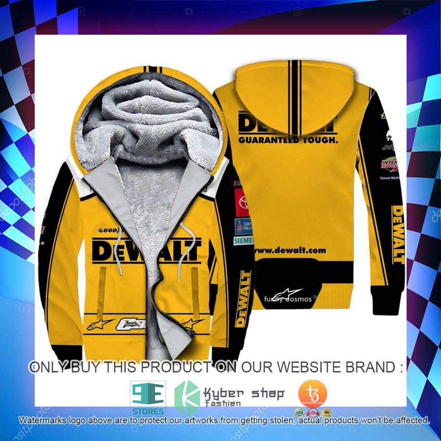 HOT Dewalt Christopher Bell Nascar 2022 Racing Fleece Zipper Hoodie 4 dewalt christopher bell nascar 2022 racing fleece hoodie 4 44966