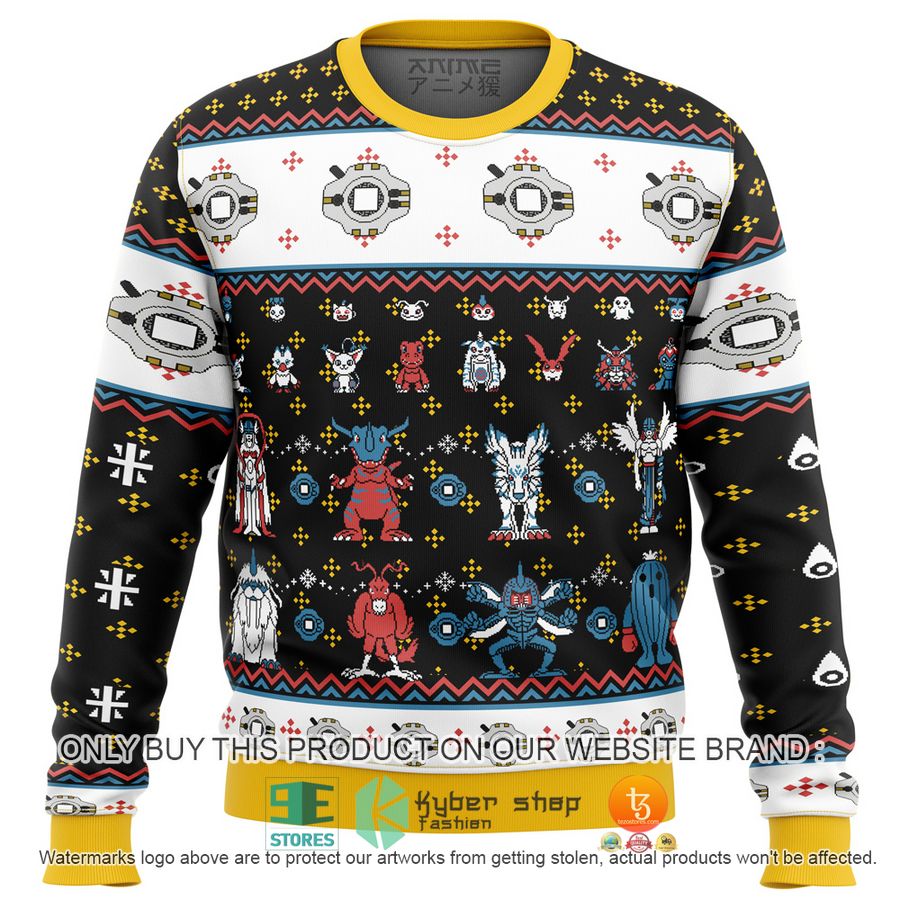 digimon sprites knitted wool sweater 1 57057