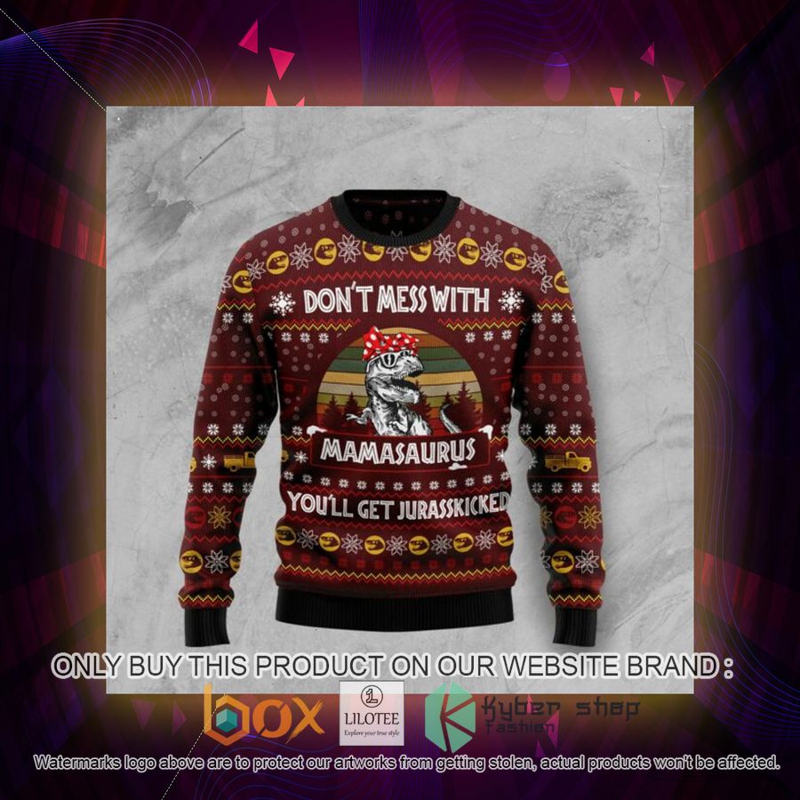 Dinosaur Mom Ugly Christmas Sweatshirt 3 dinosaur mom ugly christmas sweatshirt 3 1079