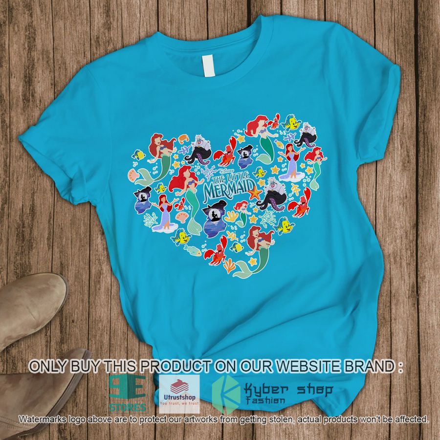 disney the little mermaid heart pajamas set 2 8913