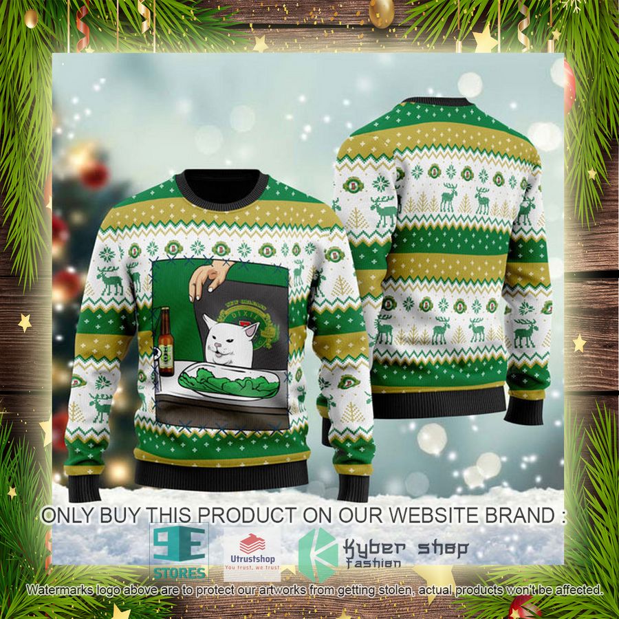 NEW Dixie Beer Cat Meme Christmas Ugly Sweater 4 dixie beer cat meme ugly christmas sweater 4 98363