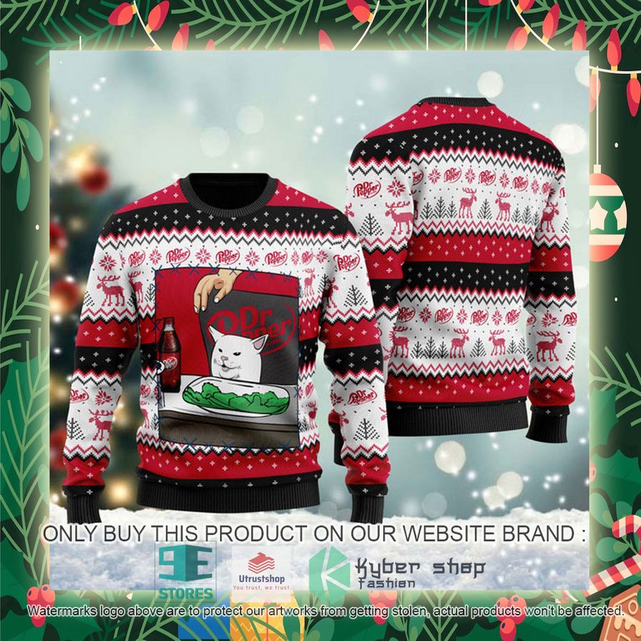 dr pepper cat meme ugly christmas sweater 2 69106
