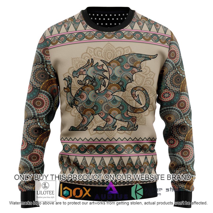 dragon mandal ugly christmas sweater 1 9058
