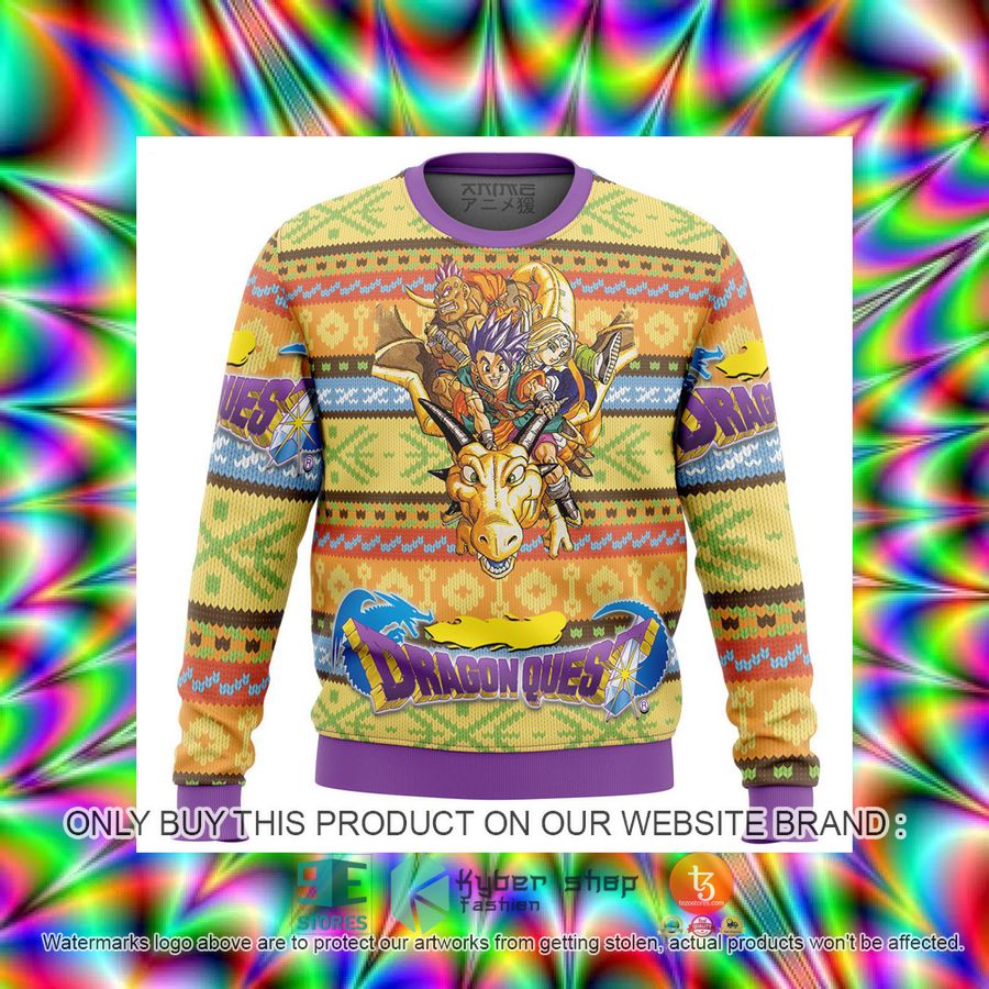 HOT Dragon Quest Alt Ugly Christmas Sweater 3 dragon quest alt knitted wool sweater 3 91717