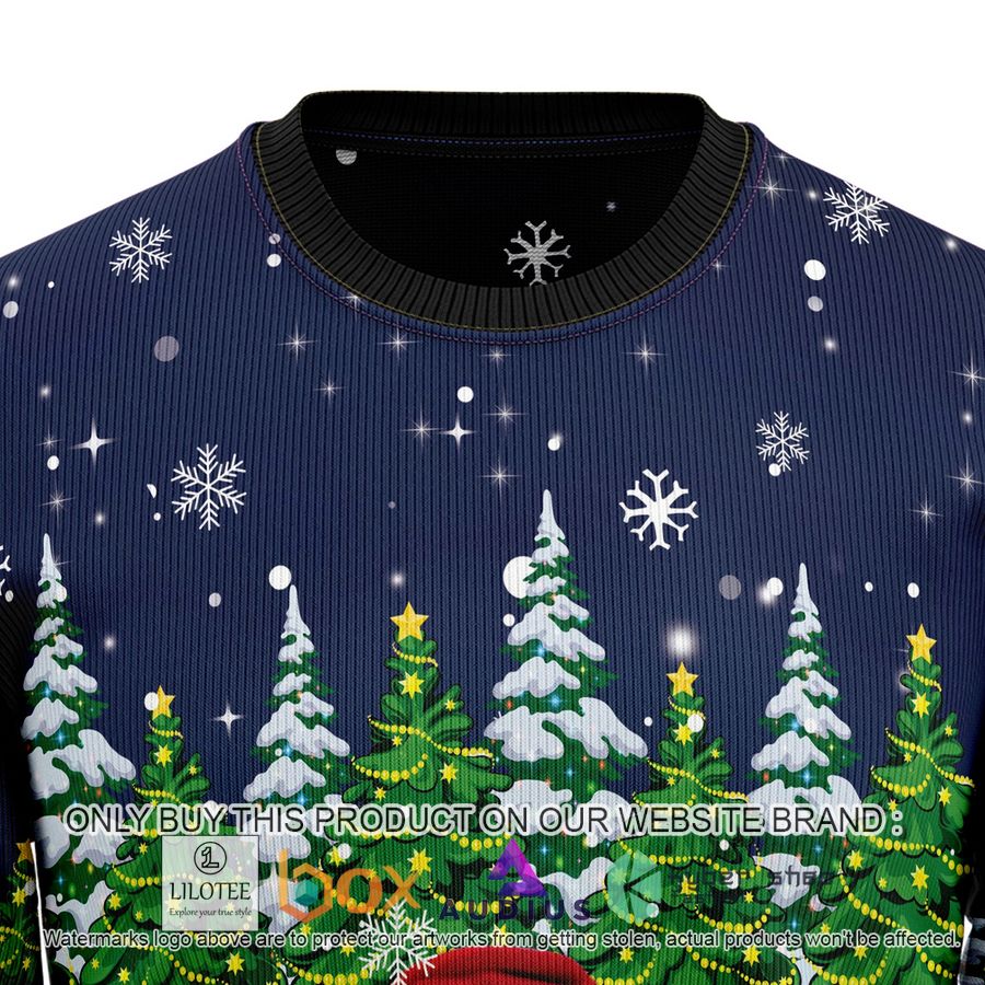 dreaming golden retriever under snow ugly christmas sweater 2 34097