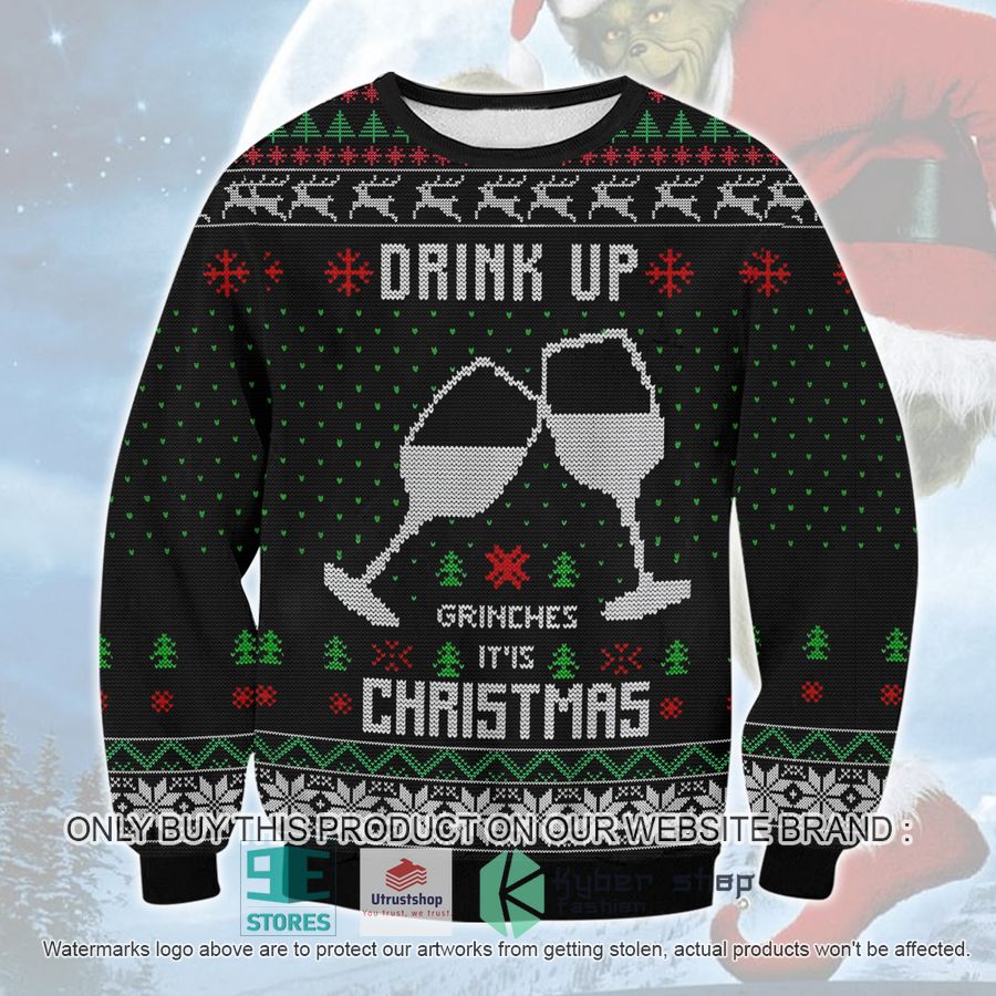 NEW Drink Up Grinches Ugly Sweater 1 drink up grinches ugly christmas sweater 1 80891