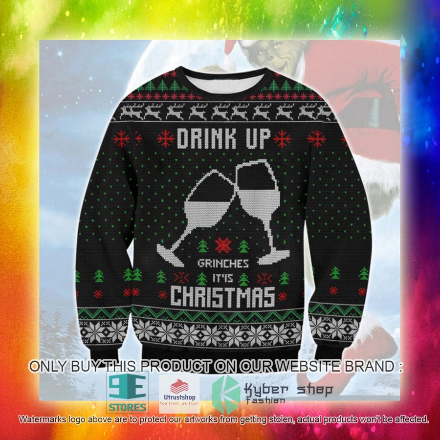 NEW Drink Up Grinches Ugly Sweater 3 drink up grinches ugly christmas sweater 3 46516