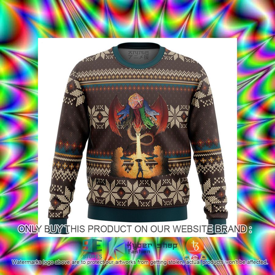 HOT Dungeons And Dragons Ugly Christmas Sweater 12 dungeons and dragons knitted wool sweater 12 71271