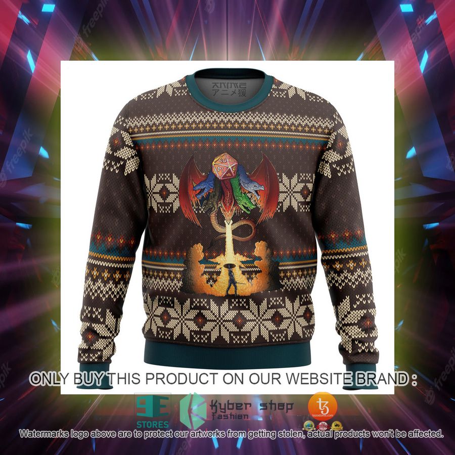 HOT Dungeons And Dragons Ugly Christmas Sweater 7 dungeons and dragons knitted wool sweater 7 56759