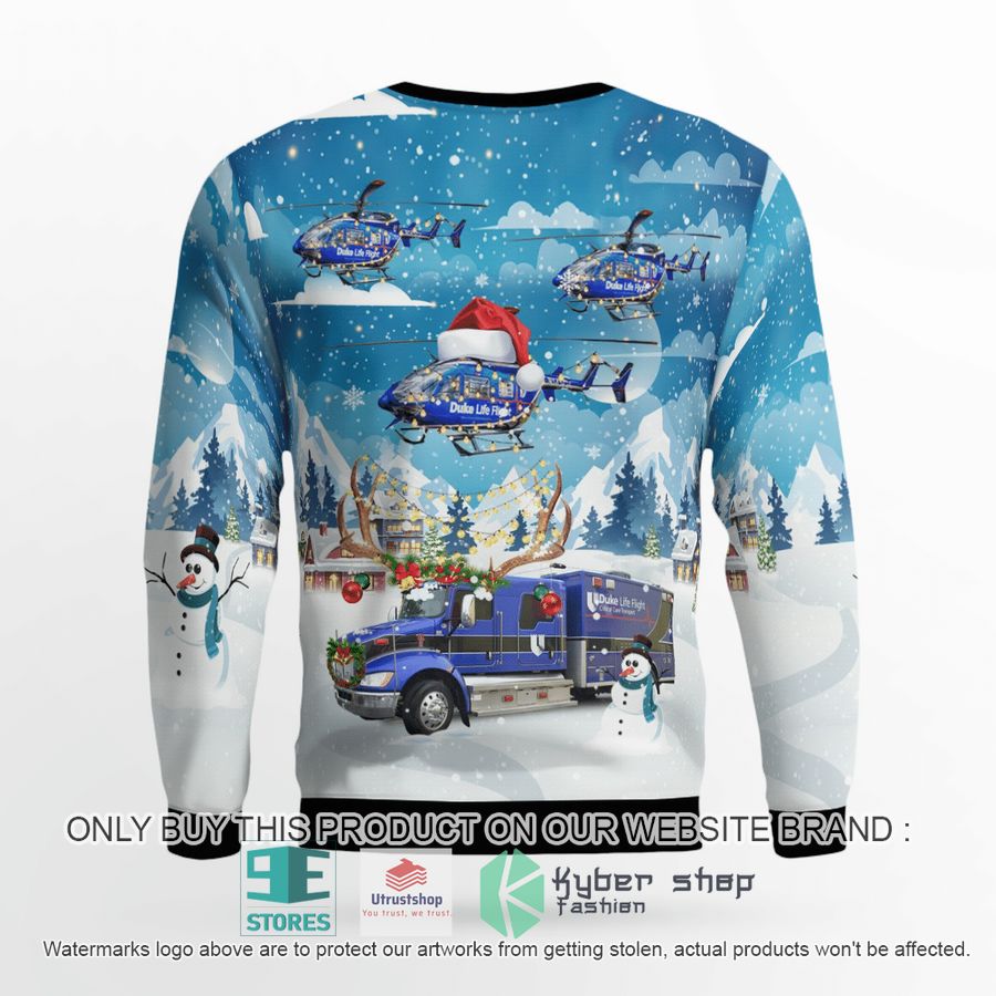 NEW Durham North Carolina Duke Life Flight Ambulance And EC-145 Helicopter Christmas Sweater 3 durham north carolina duke life flight ambulance and ec 145 helicopter christmas sweater 3 61859