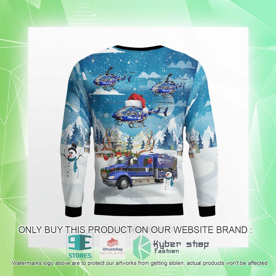 NEW Durham North Carolina Duke Life Flight Ambulance And EC-145 Helicopter Christmas Sweater 9 durham north carolina duke life flight ambulance and ec 145 helicopter christmas sweater 9 99755